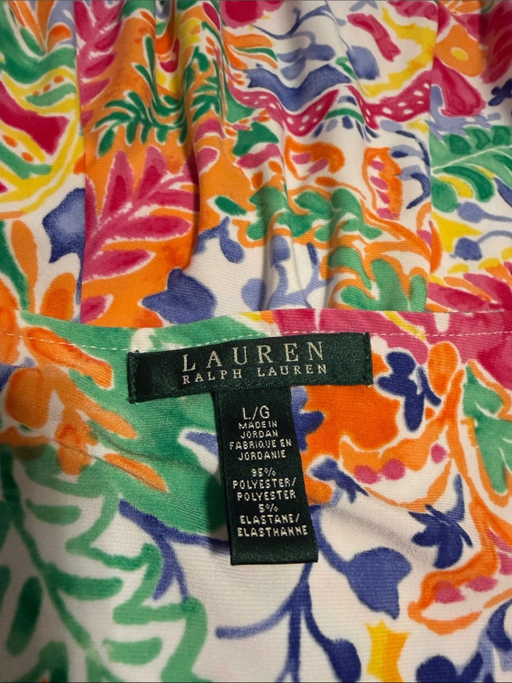Ralph Lauren Multicolor Floral Sleeveless Midi Dress Women’s Large